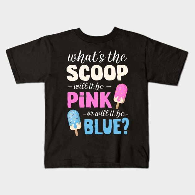 Gender Reveal Pink or Blue Summer Ice Cream Family Matching Kids T-Shirt by AE Desings Digital